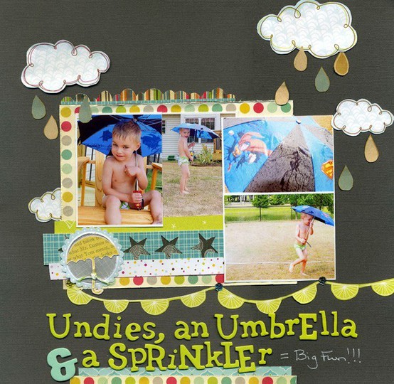 Undies, an umbrella and a sprinkler