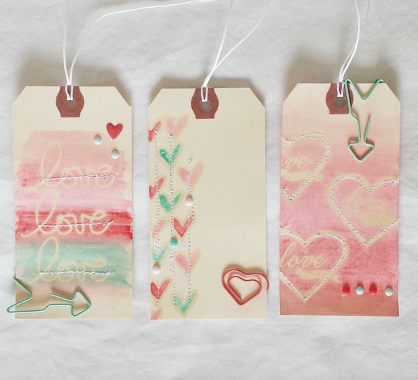 Watercolored Tags