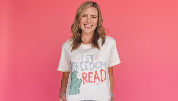 Let Freedom Read Tee - Ivory gallery