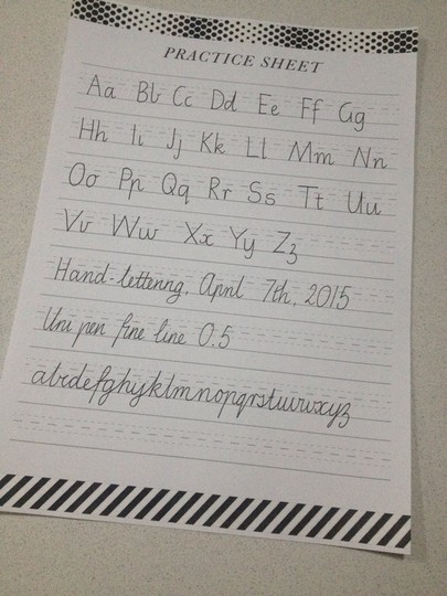 Hand lettering starting point