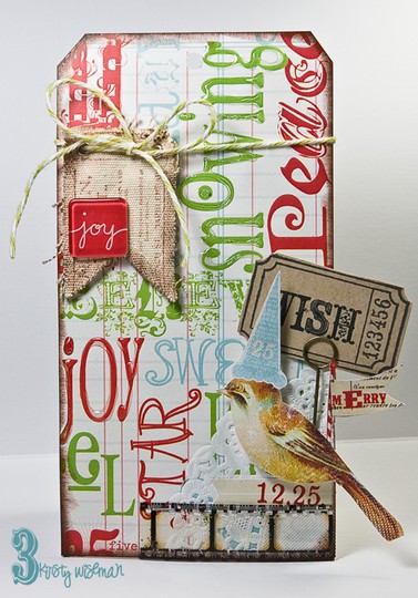 Tag 3 of Tim Holtz 12 tags of Christmas