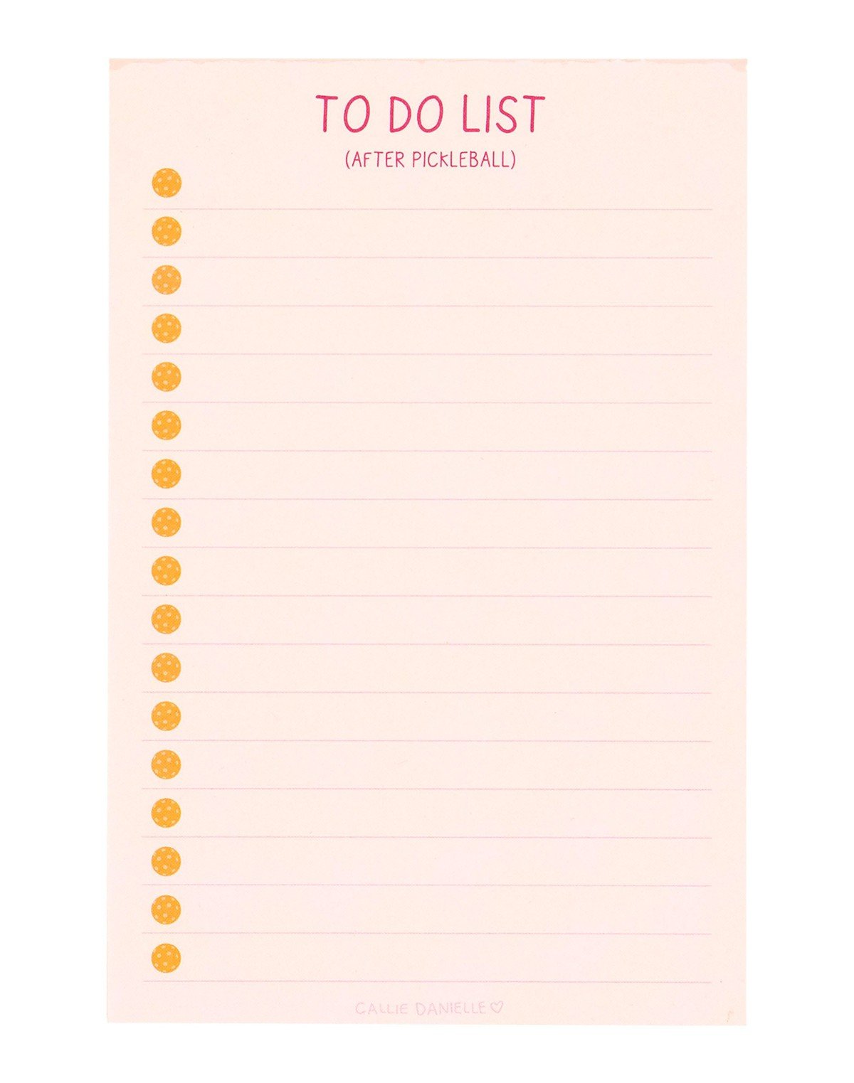 To Do List After Pickleball Notepad item