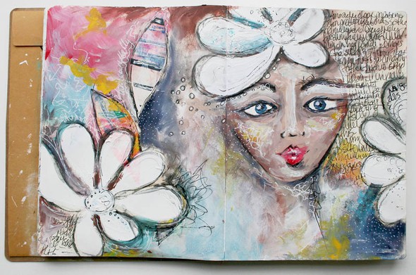Art Journal Flower Face by soapHOUSEmama gallery