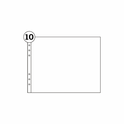 Picture of 10x8 Single Sheet Page Protector Pack