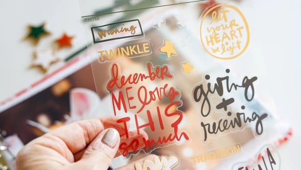 Holiday Phrases 6x8 Large Clear Sticker Sheet gallery