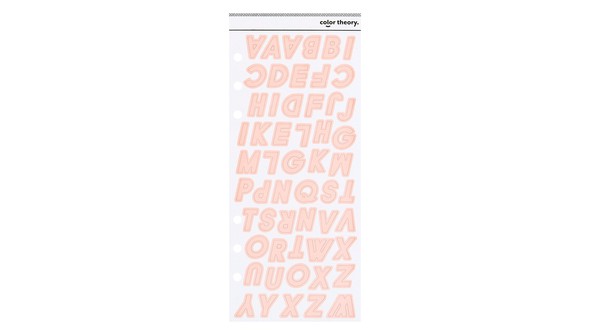 Color Theory 3x8 Jackson Alpha Stickers - Pink Lemonade gallery