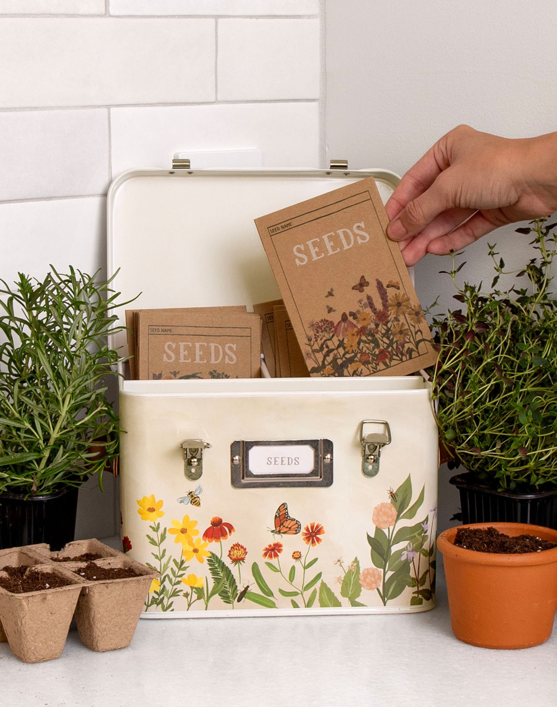 Wildflower Botanicals Tin Seed Storage Box - PREORDERING
