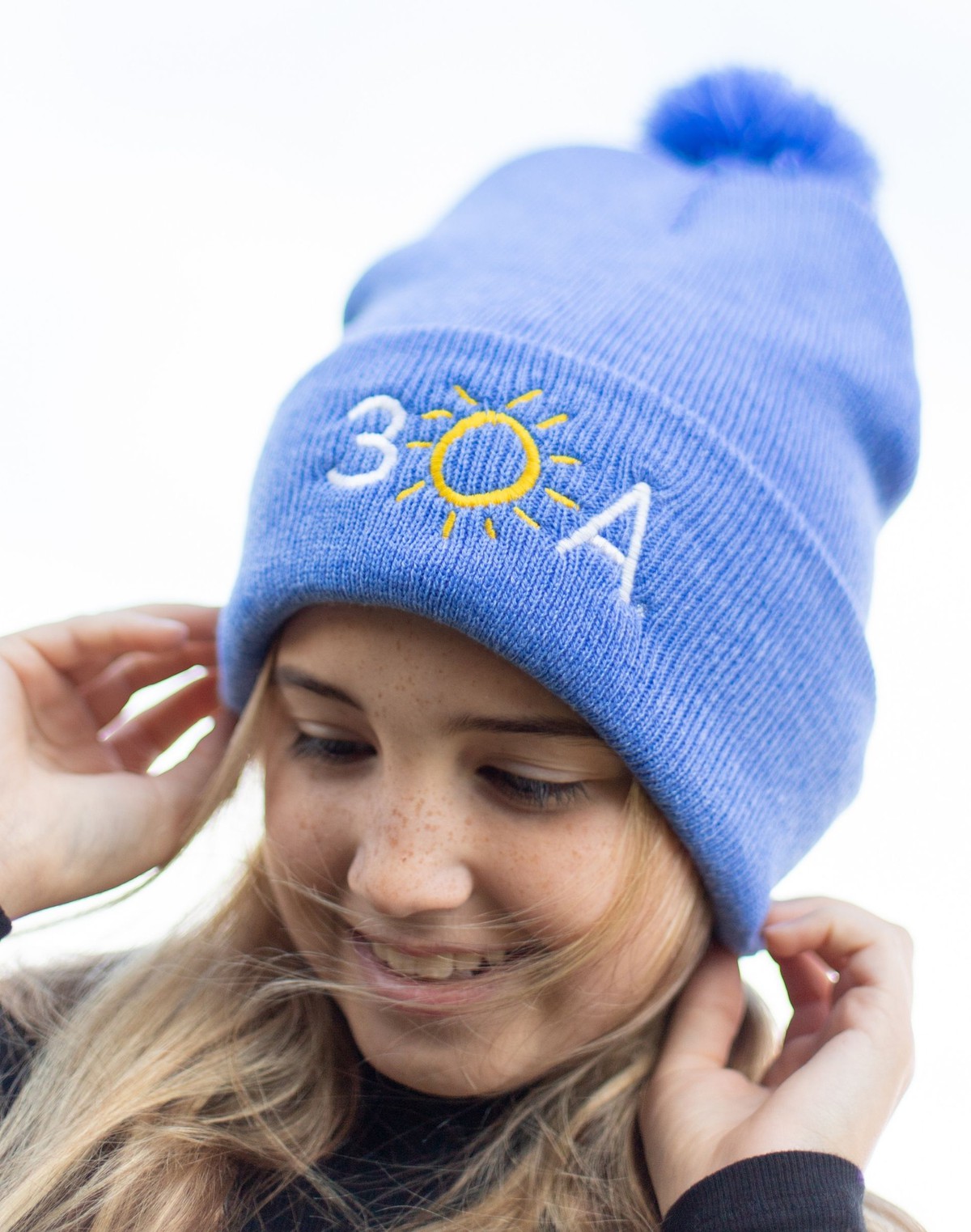 30A® Logo Embroidered Beanie - Blue item