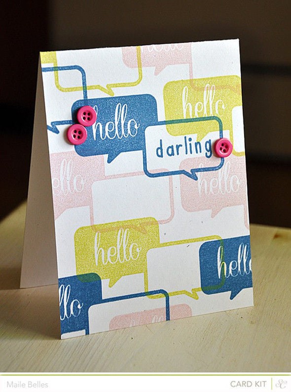Hello Darling Card *CARD KIT ONLY* by mbelles gallery