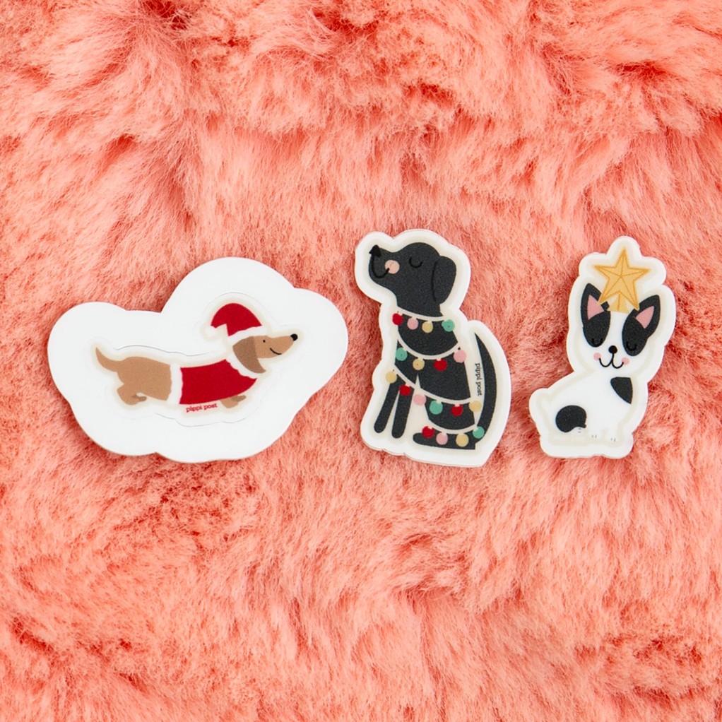 Mini Christmas Pups Decal Sticker Set item