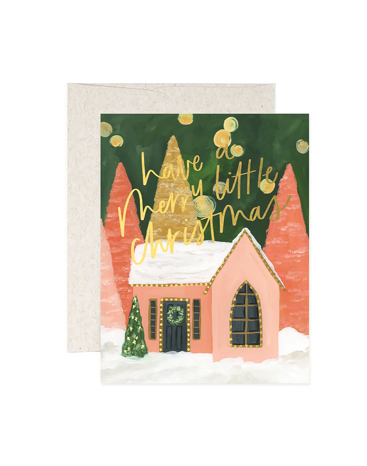 Little Christmas House Greeting Card item