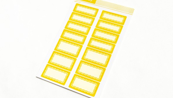 Color Theory Label Stickers - Lemon Zest Scalloped Border gallery