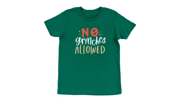 No Grinches Allowed Tee - Toddler/Youth - Kelly Green gallery