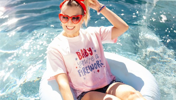You're a Firework Pippi Tee - Blush gallery
