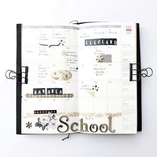 August Monthly Planner Layout 