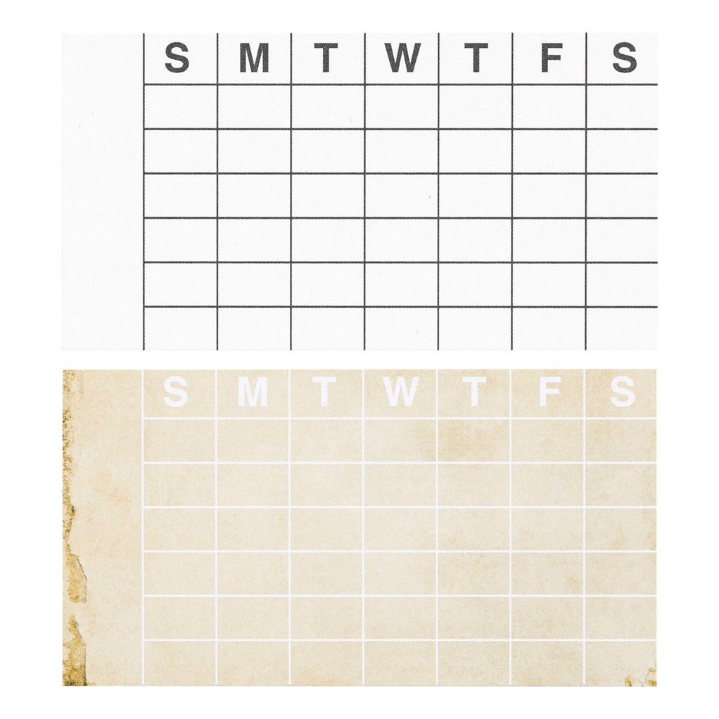 Calendar Notepad - 2×3.75 White & Aged item