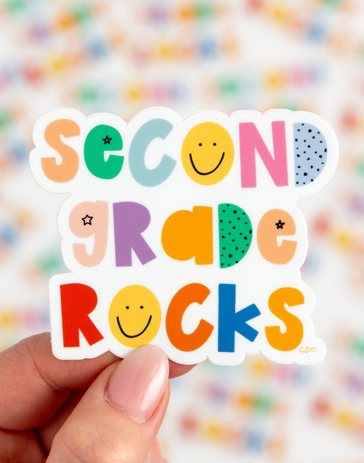 Second Grade Rocks Decal Sticker item