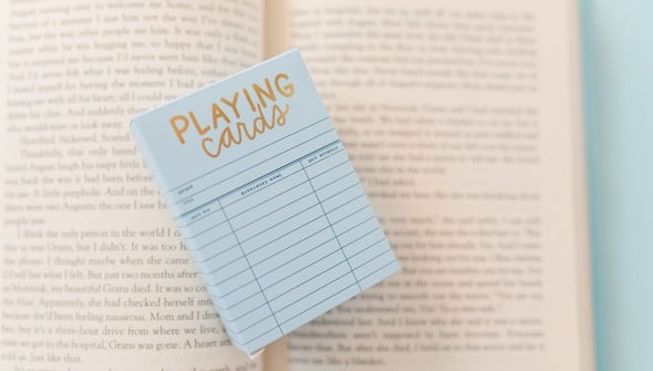 Sky Blue Library Card Deck Of Playing Cards gallery