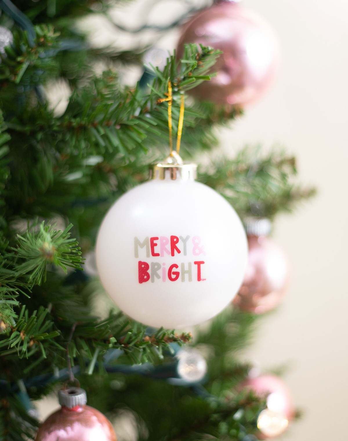 Merry & Bright Shatterproof Ornament item