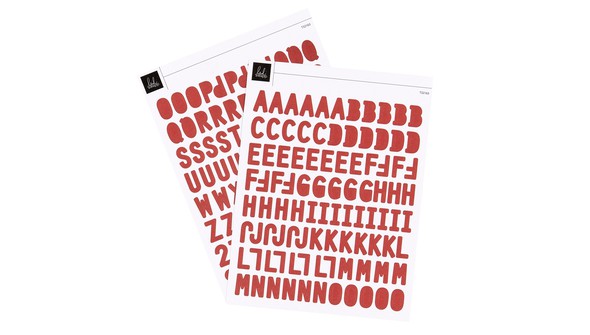 Stars & Stripes 6x8 Alphabet Stickers - Crimson gallery