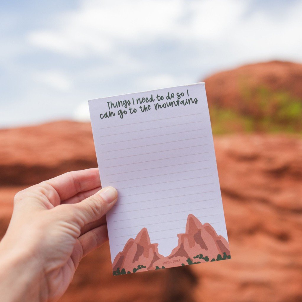 Go To The Mountains Notepad item