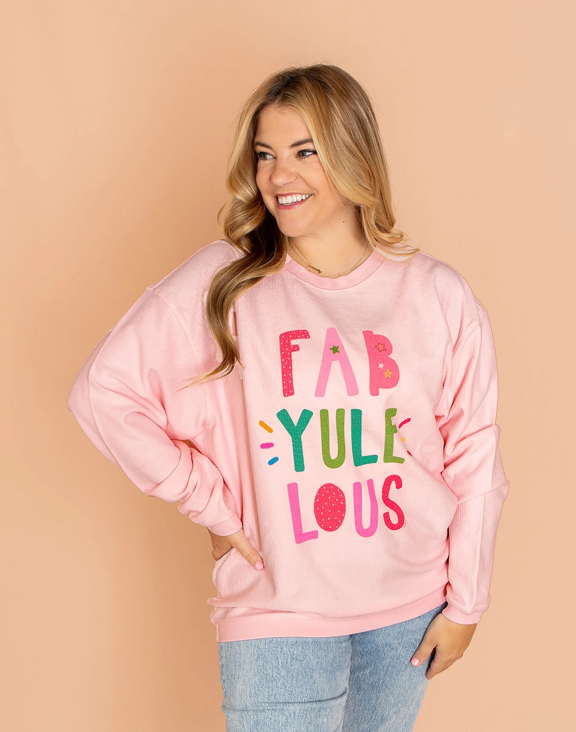 Fab-YULE-Lous - Callie Corded Sweatshirt - - Callie Danielle Shop