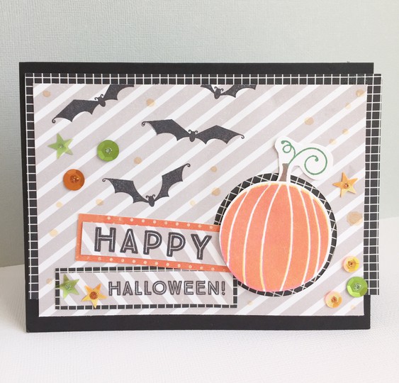 Bats and Pumpkin Halloween