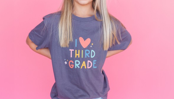 I Love Third Grade - Youth Pippi Tee - Dark Gray gallery