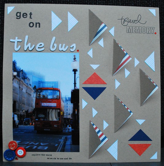 Get on the bus - NSD Challenge triangles&letter stamps