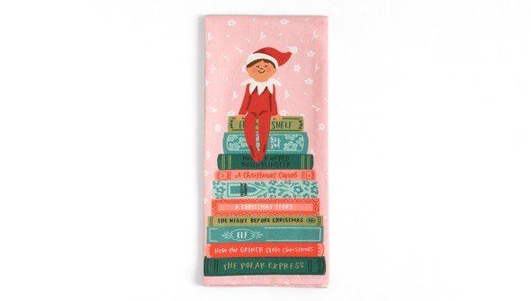 Holiday Book Stack Tea Towel gallery