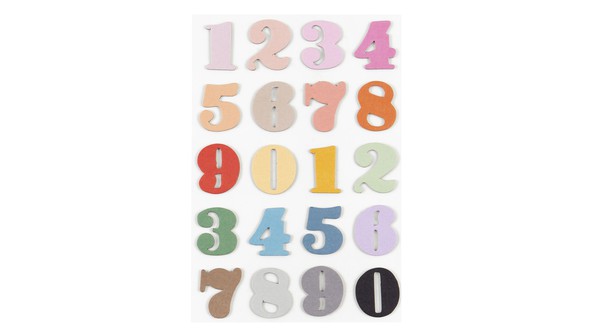 Go with the Flow Chipboard Numbers gallery