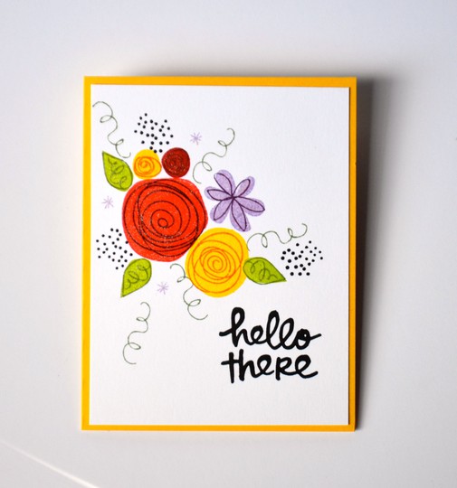 Hello There Fun Floral Card