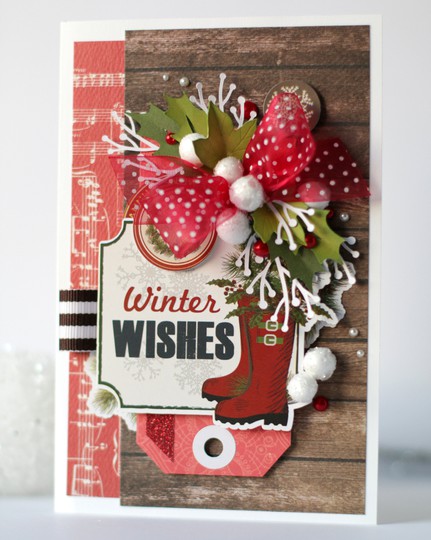"Winter Wishes" Carta Bella card