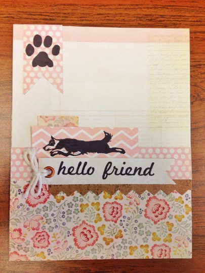 Thank you card w/border collie