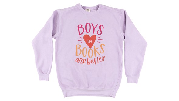 Boys in Books Sweatshirt - Orchid gallery
