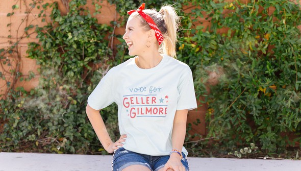 Vote Gilmore Tee - Heather Ice Blue gallery