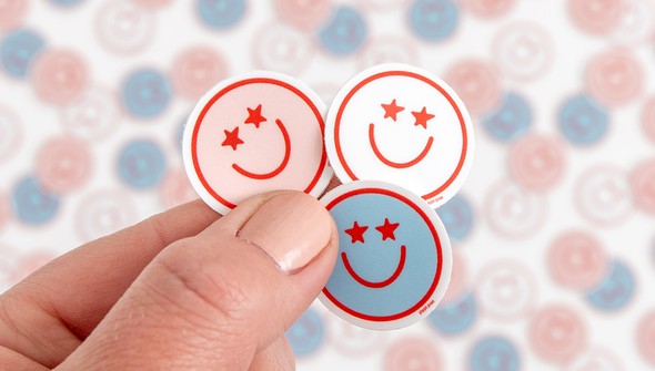 Americana Smiley Decal Sticker Set gallery