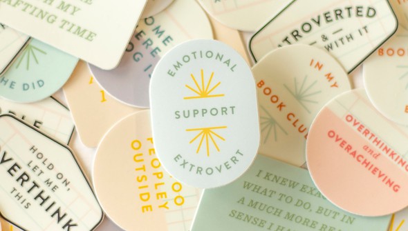 Emotional Support Extrovert Decal Sticker gallery