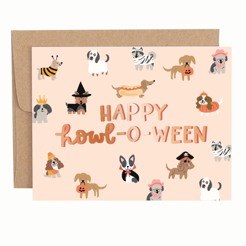 Happy Howl-O-Ween Halloween Greeting Card item