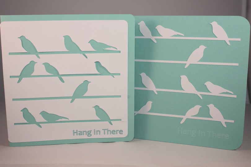 "Hang in There" Bird Card