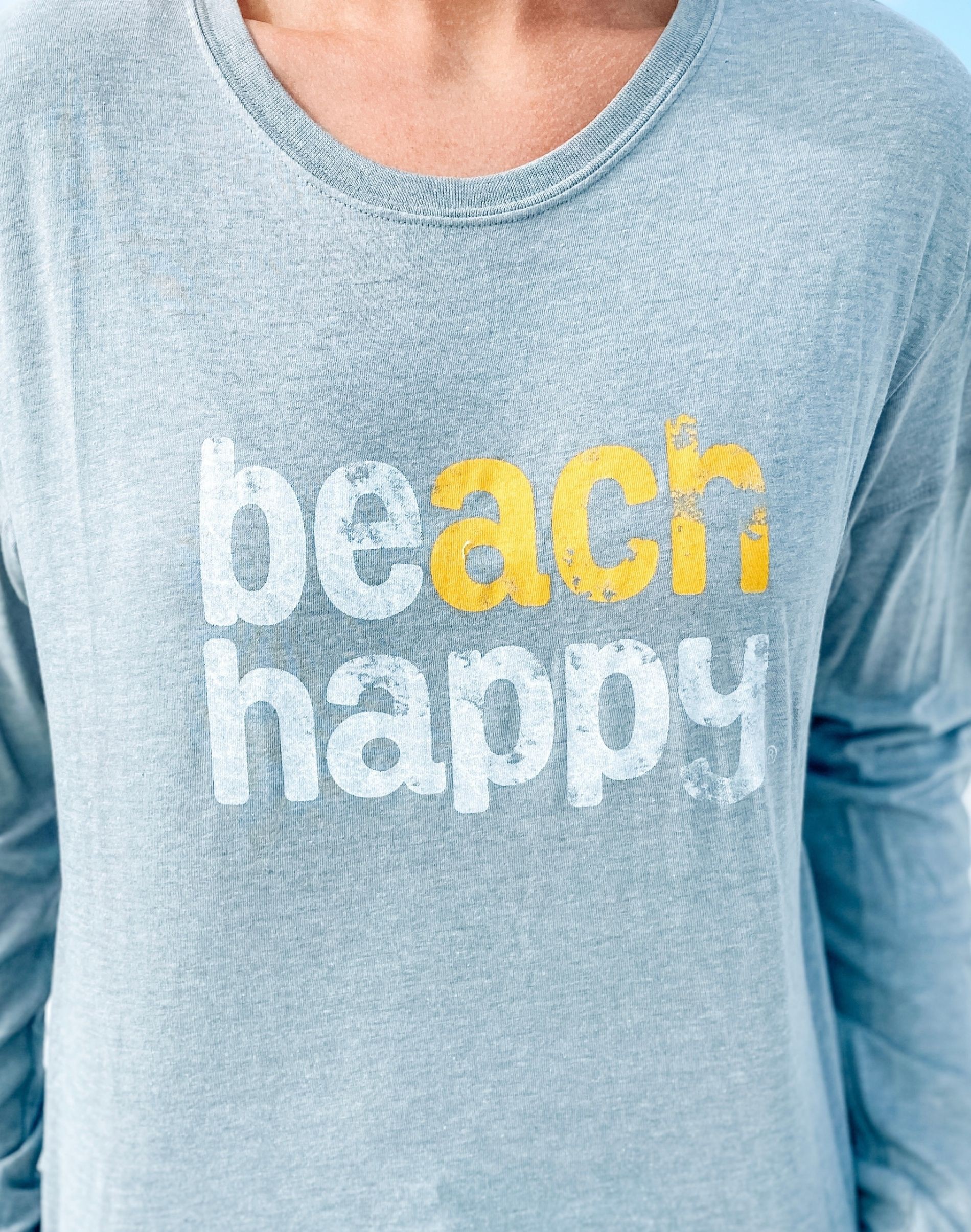 Beach Happy® Long Sleeve Tee Women Ash Image