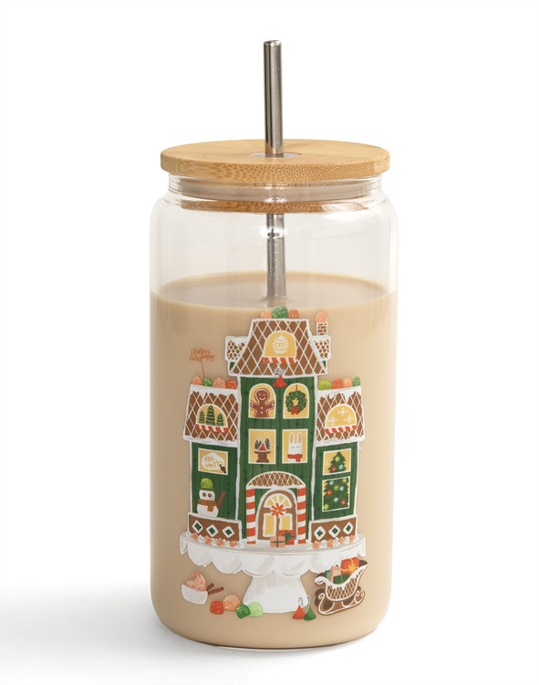 Gingerbread House Can Glass Cup – Addison Charles Design