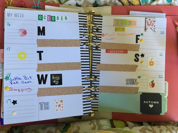 October 2017 Planner layouts
