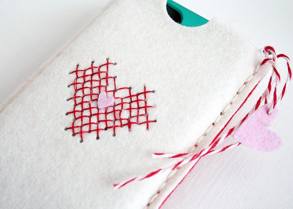 Stitched iPhone case and coordinating Hello card by Dani gallery