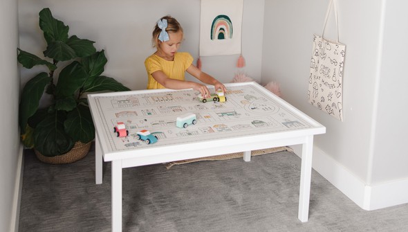 White Convertible Play Table gallery