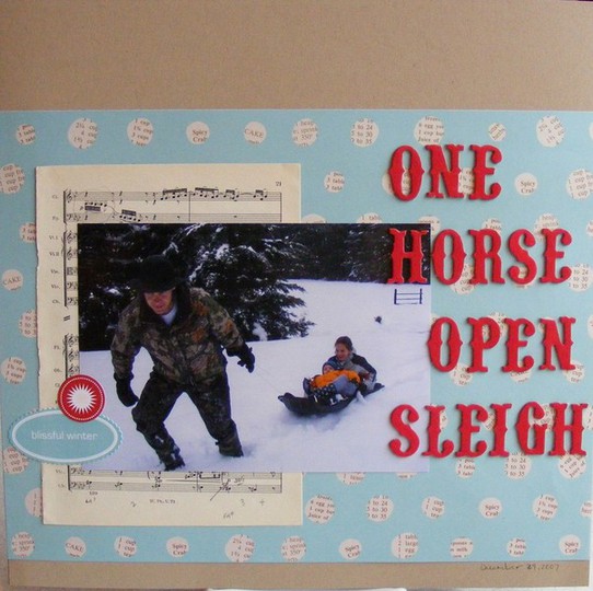 One horse open sleigh