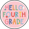 Hello Fourth Grade - Callie Tee - Blush
