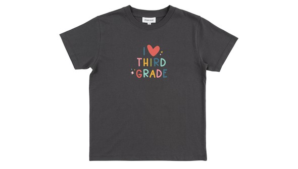 I Love Third Grade - Youth Pippi Tee - Dark Gray gallery