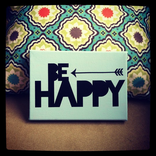 Be Happy canvas