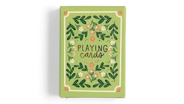 Green Floral Deck of Playing Cards gallery